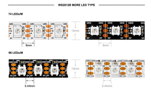 Individually Addressable WS2812B LED Strip Lights