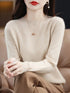 100% Merino Wool O-Neck Sweater for Women