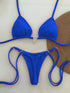 White Lace-Up Bikini Set for Women