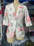 Floral Printed Autumn Blazer with Three Quarter Sleeves