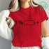 1% Battery Print Graphic Casual T-Shirt for Women