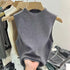 Chic Women's Sleeveless Cropped Tank Top - Half-Turtleneck
