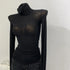Turtleneck Long Sleeve Women's Top - See-Through Style