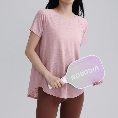 PHIGEER Open Back Long Sleeve Yoga Top for Women