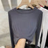 Slim Fit O-Neck Long Sleeve Top for Women