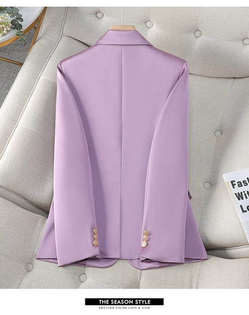 Red Slim Fit Blazer for Women