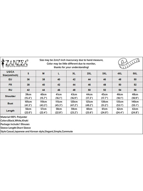 ZANZEA Women's Floral Short Sleeve Blouse