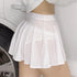 Low Waist A-Line Pleated Mini Skirt for Women