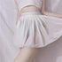 Pleated Mini Skirt in Black and White
