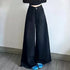 Wide Leg Black Denim Jeans for Women