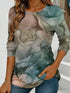 Women's Floral Watercolour Print Long Sleeve Top