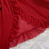 Lace Nightdress Set in Wine Red and Black