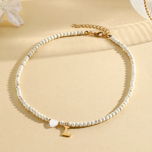 Personalised Bohemian Choker Necklace with Heart Pendant