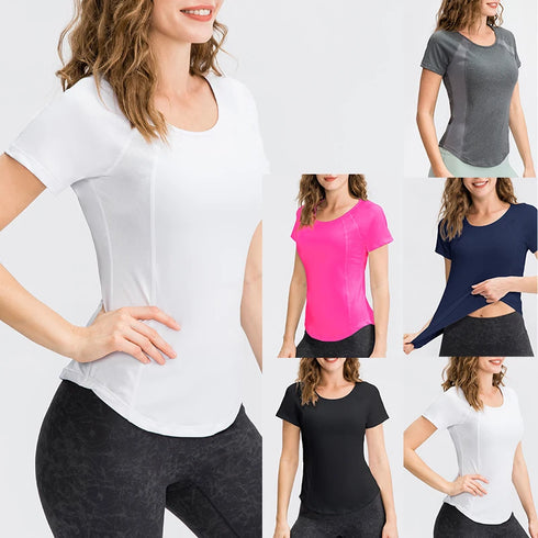 Women's Quick Dry Short Sleeve Yoga Top