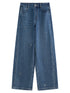 Retro Diamond Washed Straight Jeans for Women