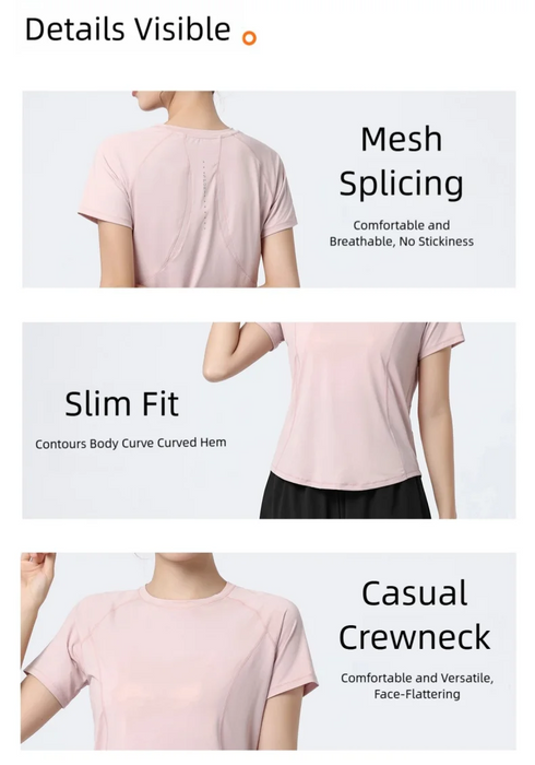 Women's Quick Dry Short Sleeve Workout Top