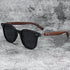 Sunglasses for Men Women's Trendy Retro Wood Grain Polarized Eyewear for Outdoor Cycling and Street Photography