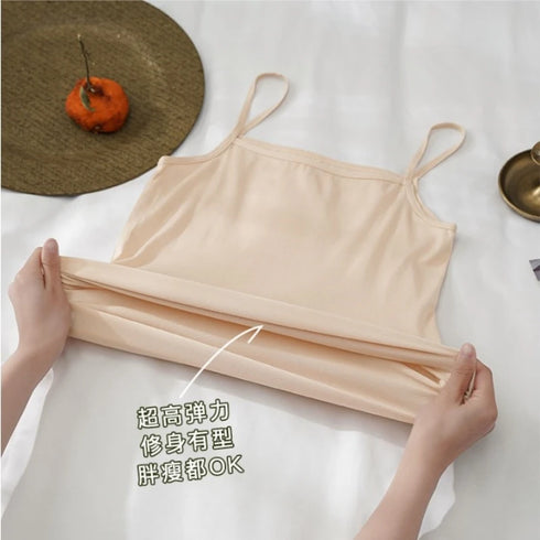 Soft Cotton Spaghetti Strap Crop Tops for Women