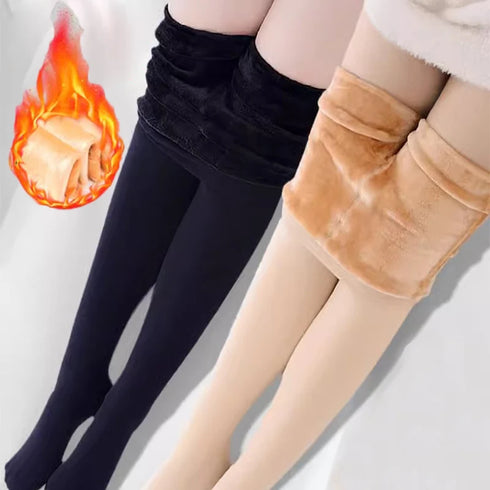 Women Winter Leggings Warm Leggins High Waist Velvet Black