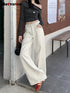Botvotee White Baggy High Waisted Jeans for Women