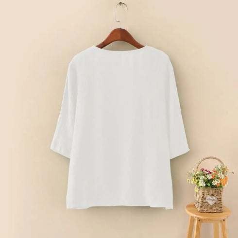2023 ZANZEA Summer Fashion Cardigan Women 3/4 Sleeve Solid Blouse Casual Holiday Beach Holiday Kimonos Open Front Shirt Blusas