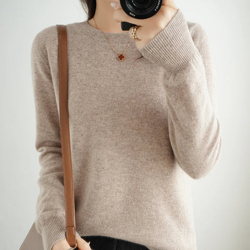 Casual Knitted Pullover Sweater for Women