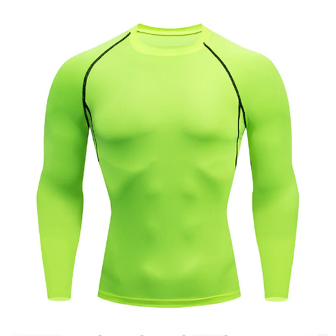 Men's Quick Dry Long Sleeve Compression Running T-Shirt
