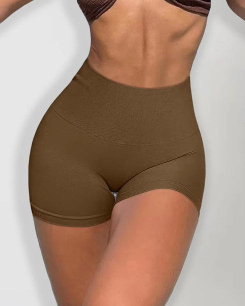 New Summer Seamless High-Waisted Yoga Sports Shorts for Women