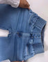Elegant High Waist Slim Fit Jeans in Light Blue