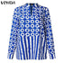 Plus Size VONDA Women Matching Sets Long Sleeve Suits