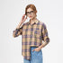 Loose Women's Plaid Shirt - Long Sleeve Casual Blouse