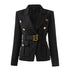 Classic Double Breasted Women's Blazer with Belt