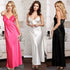 Elegant Spaghetti Strap Lace Satin Nightdress