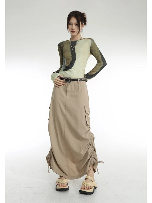 Karrcat Cyber Y2k Tops Japanese Harajuku Patchwork T-shirt Grunge Gradient Print Crop Tops Korean Fashion Chic Streetwear 00s