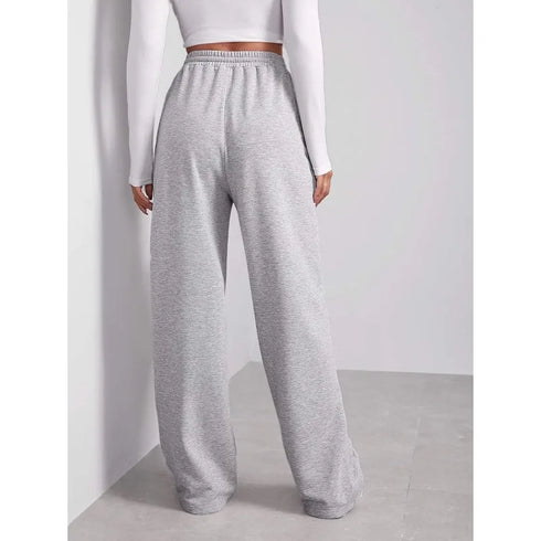 Plus Size High Waisted Straight Sweatpants