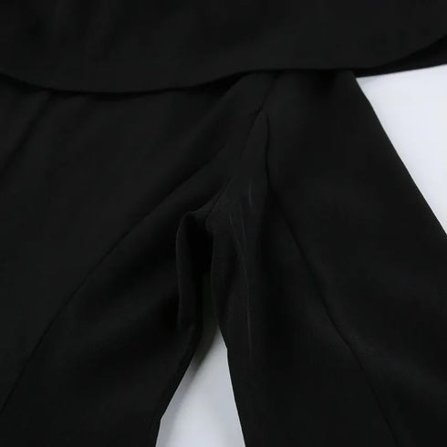 Elegant Black Blazer with Gold Buttons