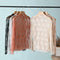 Sheer Lace Long Sleeve Blouse with Floral Design
