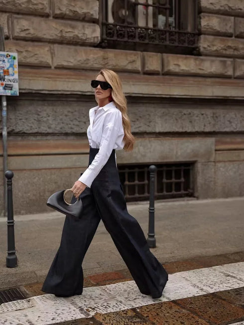 ETJ Women's High Waist Wide Leg Jeans