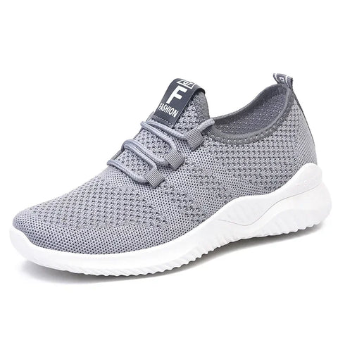 Women's Breathable Platform Lace-Up Sneakers