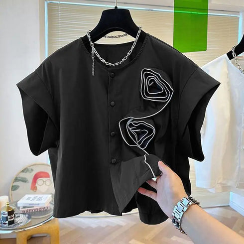 ZANZEA Women's Floral Short Sleeve Blouse