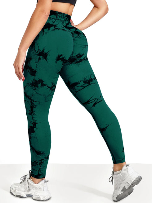 Women's High Waist Seamless Tie-Dye Yoga Leggings