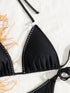 Floral Print Triangle Bikini Set with Brazilian Bottoms