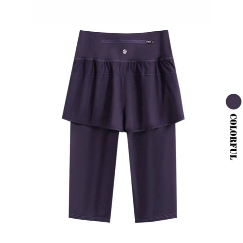 DRUR High Waist Knee Length Yoga Pants for Women