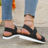 Women's Comfortable Anti-Slip Flat Sandals in Black