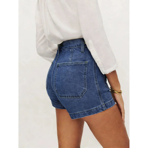 High Waist Denim Shorts for Women