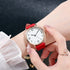 Simple Vintage Digital Face Leather Belt Women's Watch