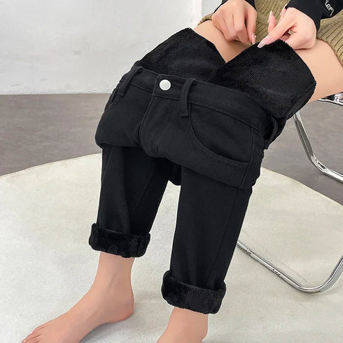 Women's Fleece Lined Harem Pants - Ankle Length