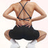 Criss Cross Backless Cami Sports Romper