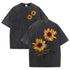 Plus Size Floral Print Cotton T-Shirt for Women