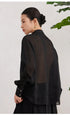K3035W Luxury Women's Clothing 75% linen 25% silk Ladies Blouse